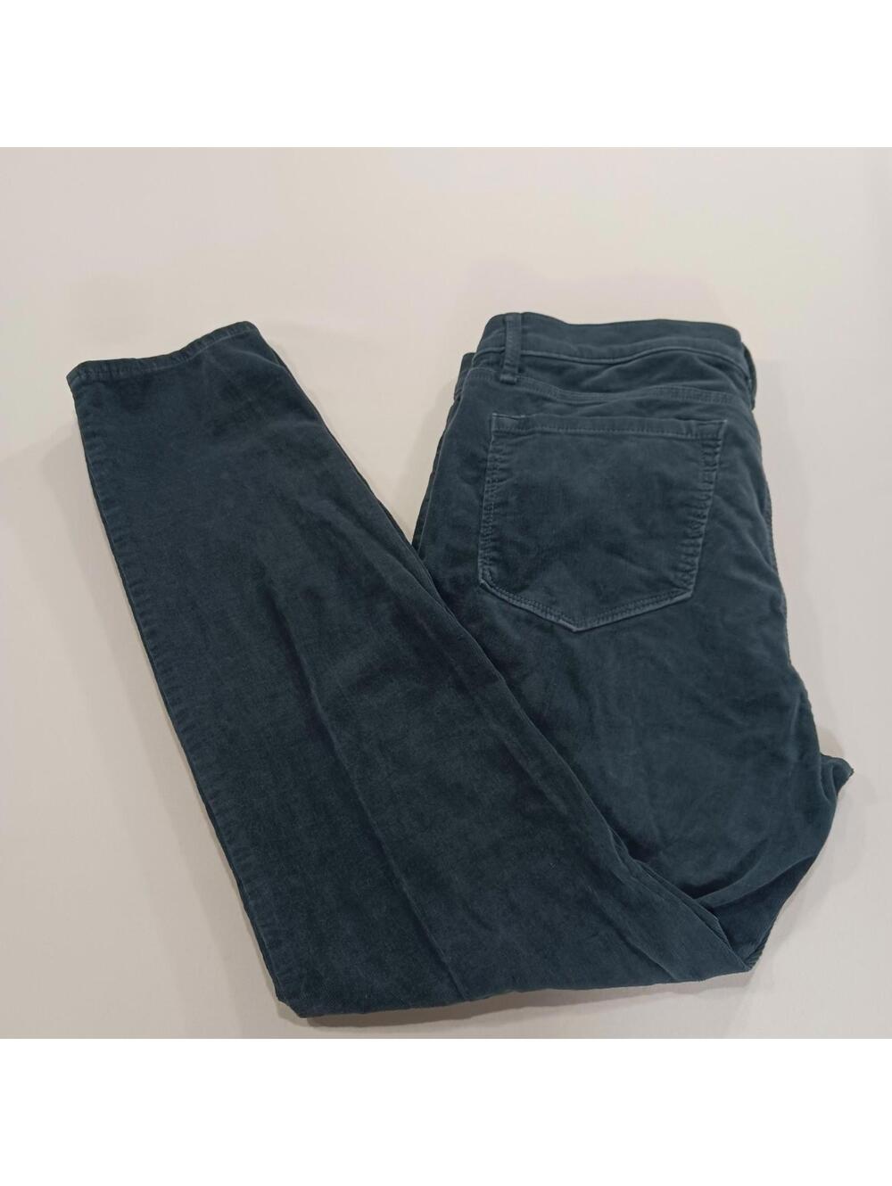 Ann Taylor Loft Women's Greenish Blue Modern Skinny Corduroy Pants Sz 10 (32×27)